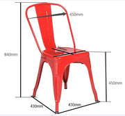 Silla new bristol hierro negro cm51x43h84