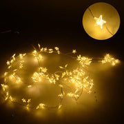 Luz de hilo 160 micro led estrella blanco cálido cm230 fuente de alimentación fija para uso en exteriores