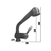 Mezclador de cocina con rociador extraíble, acabado cobre antiguo, 29x23x4 cm