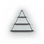 Estantería de pared triangular vitrina piramidal negra cm 74 x 13 x 61 h