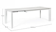 Mesa extensible Briva blanco gris