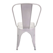 Silla new bristol antigua hierro blanco cm51x43h84