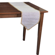 Mantel camino de mesa rectangular de tela blanca cm30x150