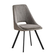 Silla acolchada gris Blauss 85x56x48 cm