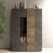 Vitrina Sabry 2 puertas mercure roble titanio