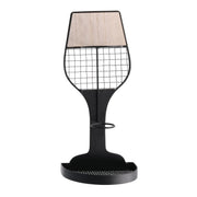 Portabotellas metal negro 1 plaza cm17x11h36