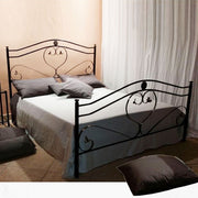 Cama doble de forja con pie de cama Black Gold GINESTRA 170x202x h131,5 cm