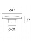 Lámpara de aluminio fundido con difusor termoplástico opalino - 18W, 1971 lúmenes, 3000°K grafito