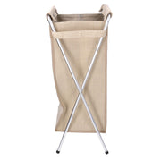 Cesta plegable de tela de saco beige cm 29x33.5h66