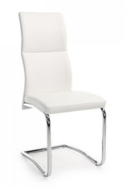 Silla de diseño en ecopiel blanca THELMA 44x58x h104 cm