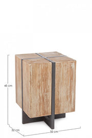 Taburete industrial metal madera Garrett 45h cm