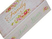 Caja de té de madera negra rectangular cm29x10h6