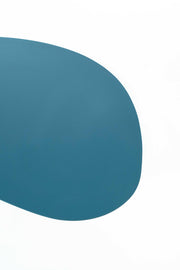 Mesa de centro en mdf petroleo y base gris cromada 140x80x32h cm