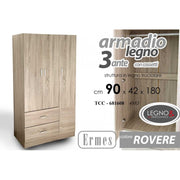 Armario de tres puertas con cajones 90 x 42 x 180 H CM CM