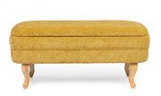 Chenille Ocher Ochable Contable Bench 102 cm