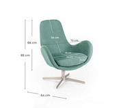 Sillón giratorio 72x64x85 cm