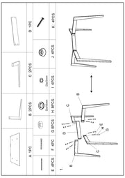 Mesa rectangular de madera 120x80x74h cm