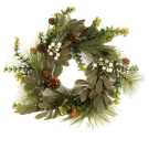 Corona plástica verde redonda cm ø40