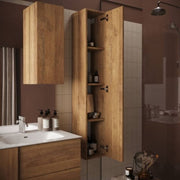 Columna de baño suspendida Salemi 26x138h roble mercure