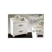 Caja decorativa de almacenamiento en mal estado 30 x 19 x 25 h cm