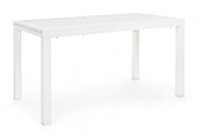 Mesa extensible 140-210x77 blanca en aluminio