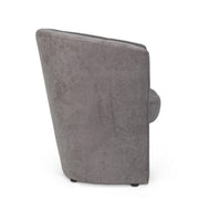 Sillón en madera y tela gris oscuro BELICE 64,5x63x h76 cm