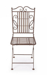 Silla plegable de acero Marrón MELANIE 38x51x h92 cm