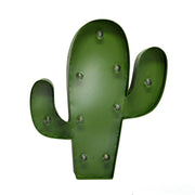 Cactus metal verde con led cm25,5x30,5x5