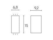 Aplique 2 Luces Gu10 linea bobo acero