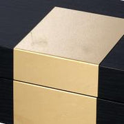 Caja madera negra rectangular 1-2 cm31x20h10