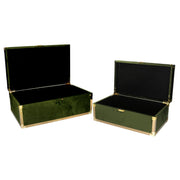 Caja madera verde rectangular 1-2 cm48x30h20