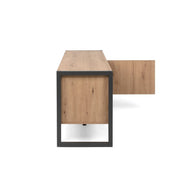 Base mueble TV roble antracita 160 x 55 x 40 h cm (DENVER54)