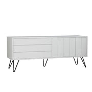 Mueble para TV con Estructura y 2 Puertas Abatibles Blanco 57 cm de alto x 139 cm de ancho x 36 cm de profundidad