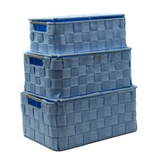 Caja poliéster azul rectangular 1-3 cm30x20h13,5