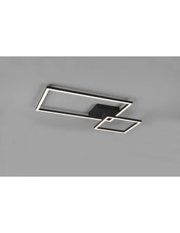 Luz de techo cuadrada ajustable Led Dimmer 4000K Pan Black Trio Lighting