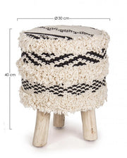 Taburete Yucatan Nat-Negro D30