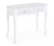 Consola shabby en MDF con dos cajones Blanco CHARELENE L 90x40x h78 cm