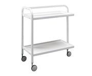 Carrito para bebidas en metal blanco 40x75x80h cm
