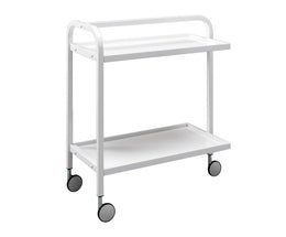 Carrito para bebidas en metal blanco 40x75x80h cm