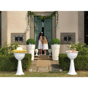 Columna Bama Alba Flores cm. 43x74,5h encendido. 20 Macetero Plastico Blanco 31890