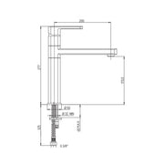 Grifo de cocina cromado con caño en forma de fuente Paini 86CR579 27.4x20x5 cm