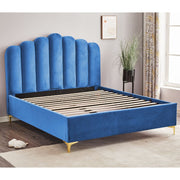 Cama Matrimonial con Almacenamiento Artu Azul Cabecera Tallada L 171 x P 209 x A 138 cm