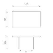 Mesa extensible en chapa de roble y patas en cristal templado 160/240x90x76h cm