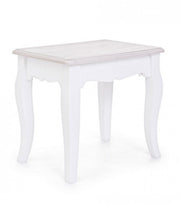 Mesita de noche shabby en MDF blanco CHARLENE 41x30x h38 cm
