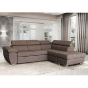 Sofá esquinero Fiona con península derecha gris elefante 95