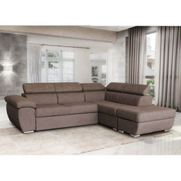 Sofá esquinero Fiona con península derecha gris elefante 95