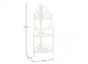 Mueble esquinero clásico Emily con 3 baldas