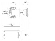 Lámpara empotrada de aluminio fundido con difusor de vidrio satinado blanco