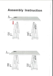 Mesa rectangular de madera natural 60 x 150 x h 77 cm