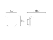 Aplique solar 3W Led 4000K linea calle negro